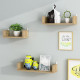 U Shape Wall Mounted Storage Shelves Room Display Floating Shelf Units MDF Wood - Light Walnut