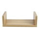 U Shape Wall Mounted Storage Shelves Room Display Floating Shelf Units MDF Wood - Light Walnut