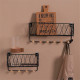 Bakeey Iron Wall Shelf Rack With Wood Floating Wall Mount Shelves For Perfect Decor Of Any Room  - White L