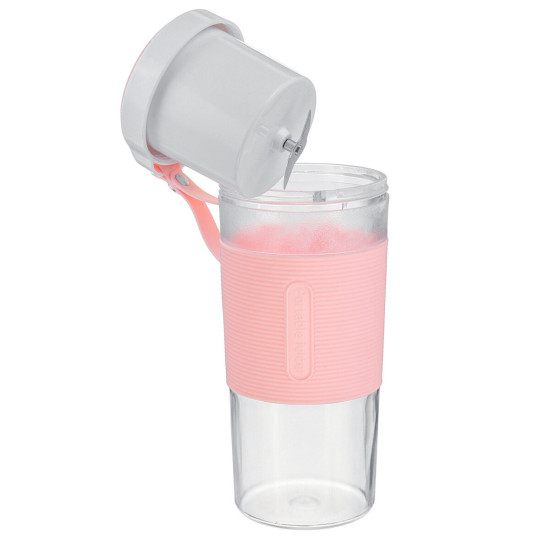 Bakeey 300ML Portable Blender  Personal Mini Size Blender USB Rechargeable Juicer Cup 22000Rpm - Pink