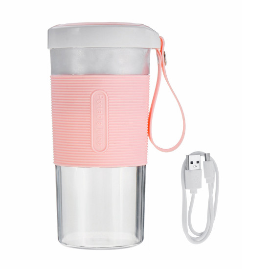 Bakeey 300ML Portable Blender  Personal Mini Size Blender USB Rechargeable Juicer Cup 22000Rpm - Pink