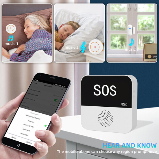 Tuya WiFi Smart Home Alarm System Security Protection Kit Wireless APP Remote Monitoring Anti-theft Alarm Doorbell Call Device Multi-functional Surveillance Kit for Home Safety Work with Alexa Google