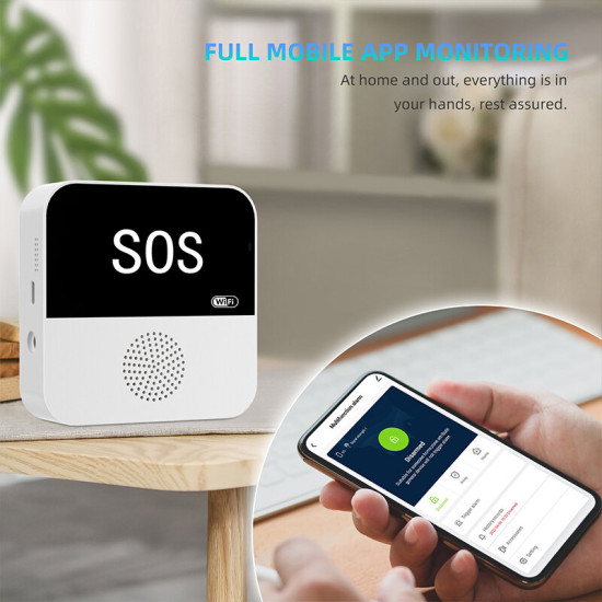 Tuya WiFi Smart Home Alarm System Security Protection Kit Wireless APP Remote Monitoring Anti-theft Alarm Doorbell Call Device Multi-functional Surveillance Kit for Home Safety Work with Alexa Google