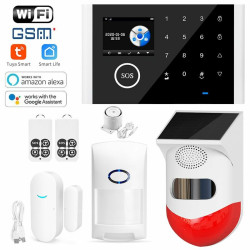 WIFI GSM Alarm System Kits Tuya Smart Home Wifi Door Sensor Doorbell Motion Sensor Detector Security Alarms System for Home