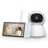 ABM700 5 inch IPS Screen Wireless Video Baby Monitor with Nanny PTZ Camera 5000mAh Battery Two-way Audio Lullaby Feeding Time Reminder SD TF Card Record Cameras EU Plug