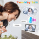 ABM700 5 inch IPS Screen Wireless Video Baby Monitor with Nanny PTZ Camera 5000mAh Battery Two-way Audio Lullaby Feeding Time Reminder SD TF Card Record Cameras EU Plug