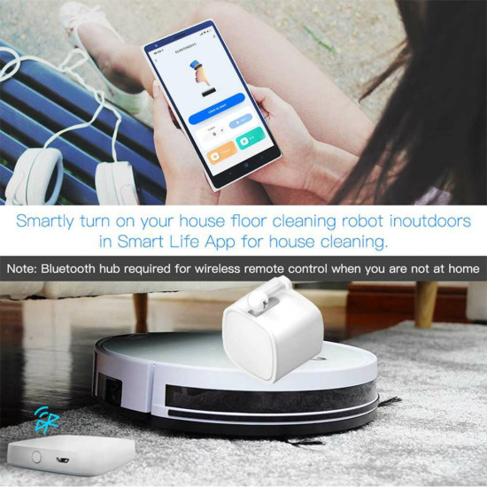 Smart Switch Button Pusher Bluetooth Fingerbot Tuya Smart Life App or Timer Control Add Hub Compatible With Alexa Google Home - White