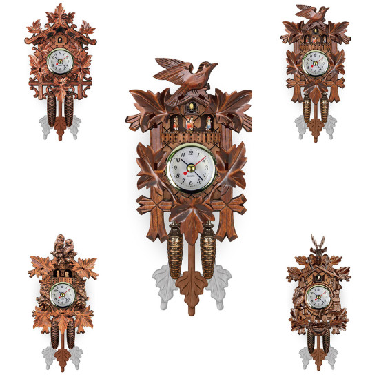 Wall Clocks Cuckoo Pendulum Watch Art Craft Home Decoration Hanging Wood Watches - 301