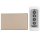 1 Way 2 Gang Crystal Glass Remote Panel Touch LED Light Switch Controller With Remote Control - White