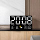 High-Definition Large-Screen Rectangle Wall Clock Temperature and Humidity Display Weather Clock Multi-Function Color Digital Alarm Clock - Colorful