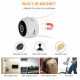 A9 Upgraded 1080P HD Mini Wireless WIFI IP Camera DVR Motion Detection Night Vision Sound Detection for Home Security - Black