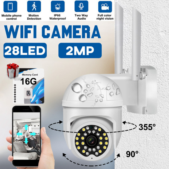 Wireless Wifi Security Camera 2MP HD Waterproof IP66 Night Vision Motion Detection Smart Alarm WIFI IP Camera Two-way Voice - #2