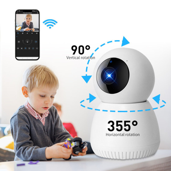 Surveillance Camera 1080P WIFI Camera Home Security Camera Indoor Camera WIFI Baby Monitor Audio Video APP Control