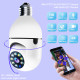 E27 Light Bulb Camera Full Color Night Vision Wireless Wifi Camera Smart Security Camera 1080P 360 Rotate Wifi IP PTZ For Outdoor Camera