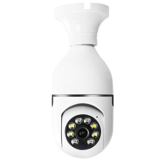 E27 Light Bulb Camera Full Color Night Vision Wireless Wifi Camera Smart Security Camera 1080P 360 Rotate Wifi IP PTZ For Outdoor Camera