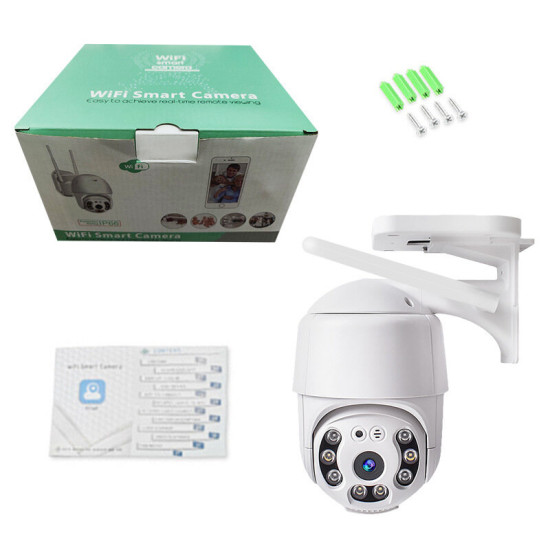 A12 1080P WiFi IP Camera Outdoor PTZ Cam Intelligent Night Vision Two-way Audio Alarm Push Hotspot Support TF Card Home Monitoring Safety Camera