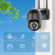 1080P Home WiFi Security Camera Wireless PTZ Night Vision Two-way Intercom APP Remote Viewing AI Alarm Push Video Playback Built-in Hotspot IP66 Waterproof Security Monitoring Camera - Black