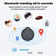 Tuya bluetooth Anti-Lost Finder Wireless Mini GPS Tracker APP Search Location Alarm Portable for Phone Suitcase Pet Key Finder - Black