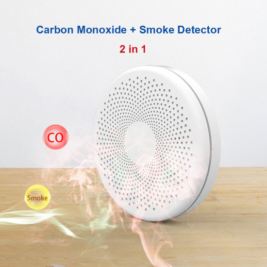 2 in 1 Version WiFi Function Tuya And Smart Life Smoke Detector Sensor & Carbon Monoxide Co Gas Detector Smoke Fire Sound Alarm