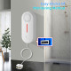 Tuya WiFi Smart Water Leakage Sensor Real-time Water Level Monitoring Overflow Leakage Detector APP Remote Alarm Push Time Setting 100dB Sound Alarm System for Home Safety Monitor