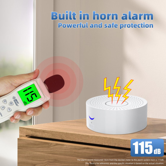 WiFi Door Alarm System Wireless DIY Smart Home Security System with Phone APP Alert  Work with Alexa and Google