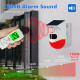 RF433 Solar Powered Infrared Alarm IP65 Waterproof 120dB High Sound PIR Human Detection Night Vision Outdoors Alarm Light