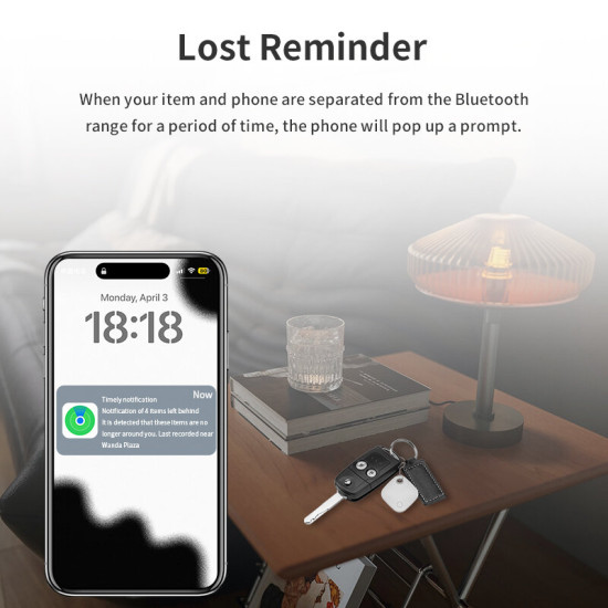 Mini Smart Tracker GPS Reverse Track Lost Mobile Phone Pet Children IOS System Smart Air Tag Smart Tag - Black