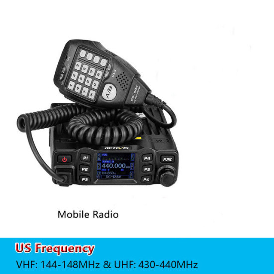 RETEVIS RT95 Car Two-Way Radio Station 200CH 25W High Power VHF UHF Mobile Radio Car Radio CHIRP Ham Mobile Radio Transceiver - EU Plug