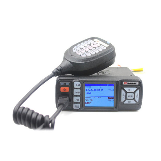 Baojie BJ-318 Dual Band Car Mobile Radio VHF 136-174Mhz UHF 400-490MHz 256CH 25W Two Way Radio FM Transceiver Walkie Talkie