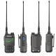 ABBREE AR-518 Full Bands Walkie Talkie 128 Channels LCD Color Screen Two Way Radio Air Band DTMF SOS Emergency Function - Black