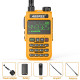 ABBREE AR-518 Full Bands Walkie Talkie 128 Channels LCD Color Screen Two Way Radio Air Band DTMF SOS Emergency Function - Black