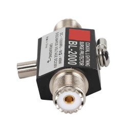 BL-2000 Coaxial Lighting Surge Protector PL259 Female to PL259 Female Coaxial Lighting Arrestor for Communication Equipment