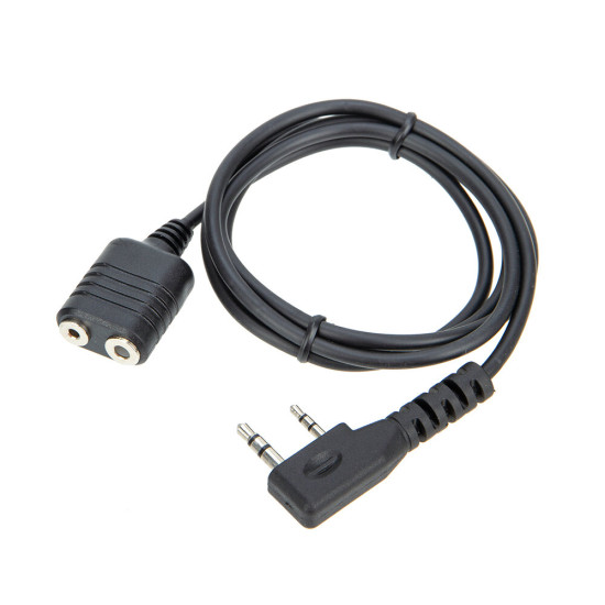 1M K type 2 Pin Speaker Mic Headset Earpiece Extension Cord Cable for BaoFeng UV-5R BF-888s Walkie Talkie Accessories