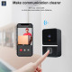 Wireless Video Doorbell 2.4GHz Smart Doorbell Camera IR Night Vision Two-way Audio Remote Phone APP Viewing Control Home Surveillance Video Doorbell - Black