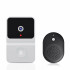 2.4G WiFi Video Doorbell Wireless HD Night Vision Remote Phone Monitoring Two-way Intercom Alarm Notification Push Motion Detection Intelligent Camera Door Bell - Black