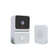 2.4G WiFi Video Doorbell Wireless HD Night Vision Remote Phone Monitoring Two-way Intercom Alarm Notification Push Motion Detection Intelligent Camera Door Bell - Black