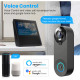 W3 720P WiFi Video Doorbell Intelligent IR Night Vision Two-way Audio Remote Phone Monitoring Motion Detection Alarm Support Memory Card Home Surveillance Wireless Camera Door Bell Work with Alexa Google