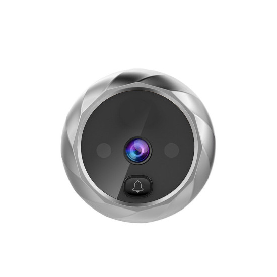 DD1 2.8inch LCD Video Doorbell 90 Degree Door Eye Infrared Night Vision Peephole Door Camera Support Taking Photos Home Security Camera - Gold