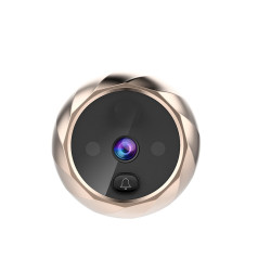 DD1 2.8inch LCD Video Doorbell 90 Degree Door Eye Infrared Night Vision Peephole Door Camera Support Taking Photos Home Security Camera - Gold