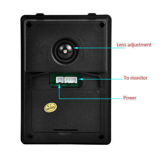 7inch Video Doorbell Camera with Monitor Hands-free Intercom IR Night Vision IP55 Waterproof Built-in 16 Chord Sounds Video Door Entry Security System - 1 To 1