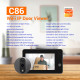 C86 Tuya 1080P Smart WiFi Door Bell Peephole Camera Viewer Home Security Two-way Audio Night Vision 4.3' FHD Video Doorbell Camera