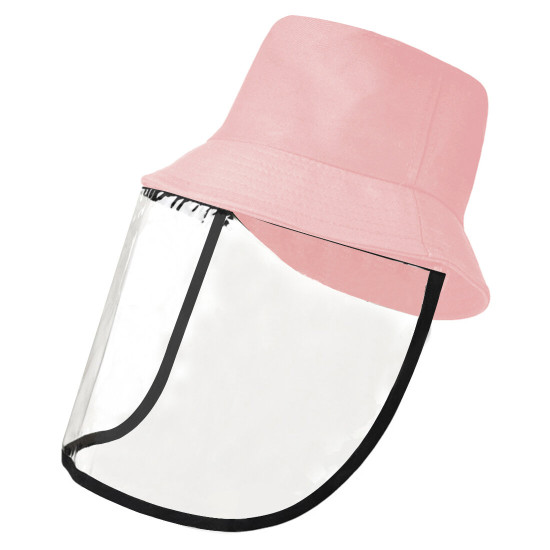 PULUZ PU464 Fisherman Hat Face Shield Protective Mask Windproof Dustproof Antifoam Detachable - Pink