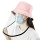 PULUZ PU464 Fisherman Hat Face Shield Protective Mask Windproof Dustproof Antifoam Detachable - Pink