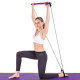 Multi-functional Yoga Pull Rods Portable Gym Pilates Bar with Resistance Band for Chest-expanding Fitness Workout - Pink