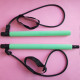 Multi-functional Yoga Pull Rods Portable Gym Pilates Bar with Resistance Band for Chest-expanding Fitness Workout - Pink