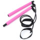 Multi-functional Yoga Pull Rods Portable Gym Pilates Bar with Resistance Band for Chest-expanding Fitness Workout - Pink