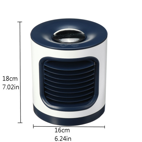 Anion Airr Purifier Fan Small Household USB Charging Multifunctional Purifier Tool - Navy Blue