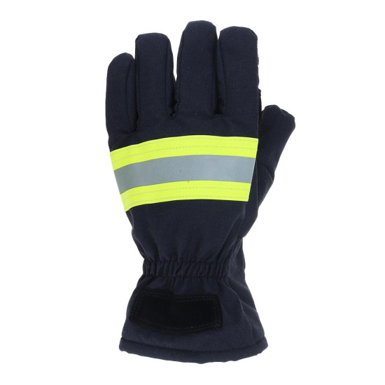 Fire Proof Protective Work Gloves Reflective Strap Fire Resistant Anti-static Safety Gloves for Firefighter - Orange