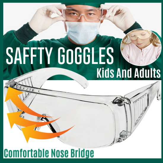 Children Adult Safety Goggles Anti Fog Dust Splash-proof Glasses Work Eye Protection - for Adults