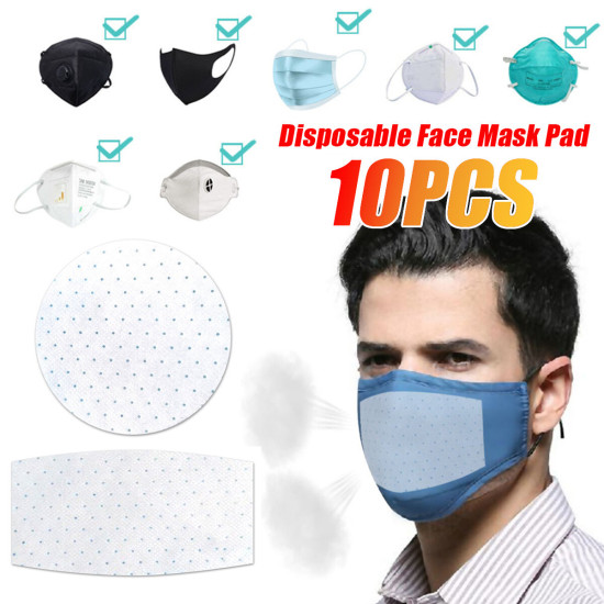 10Pcs Disposable Face Mask Gasket Safety Health Care Mouth Face Mask Filter Pad - .A